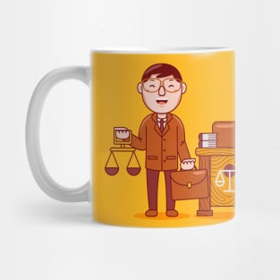 Cute Lawyer Cartoon Mug